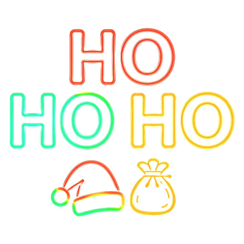 Christmas Neon Template 1