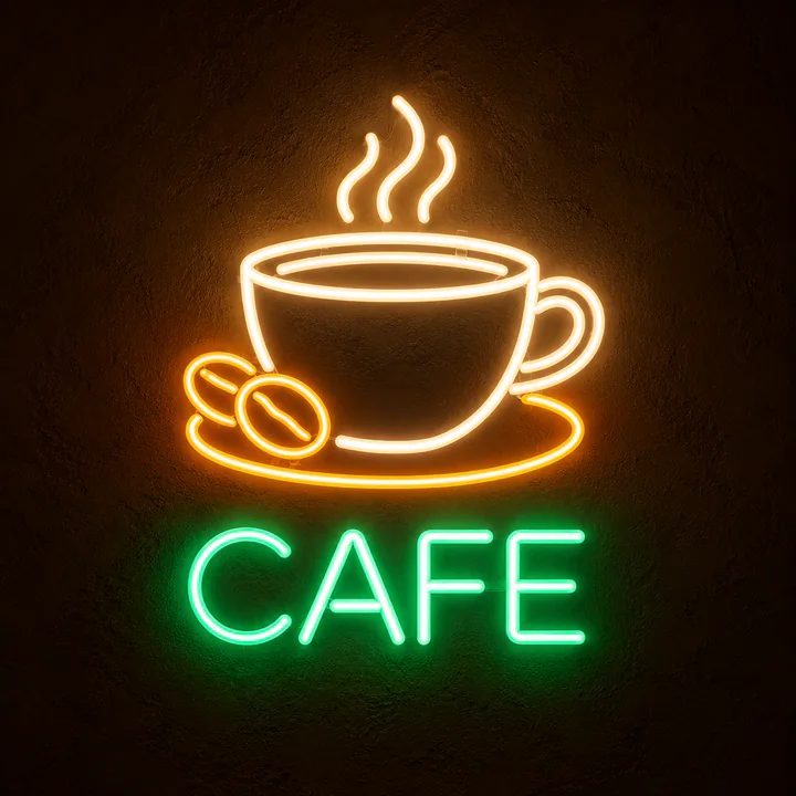 CAFE Coffee Cup LED Neon Sign