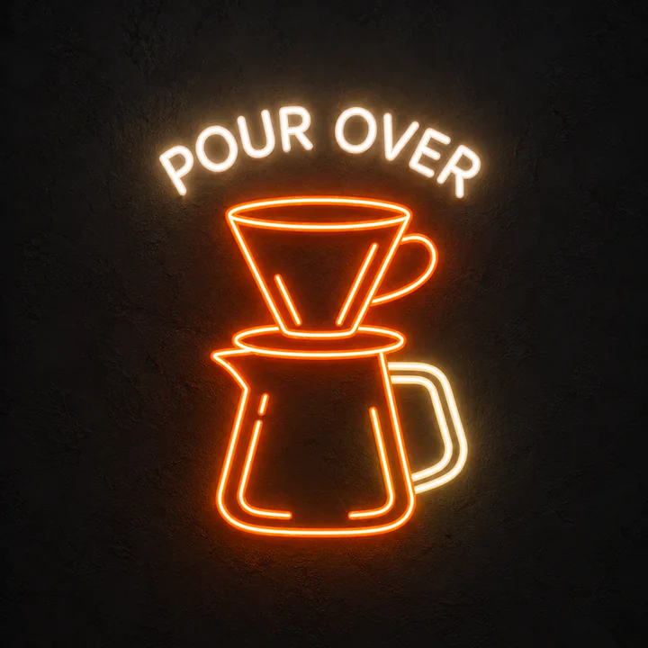 Pour Over Coffee LED Neon Sign