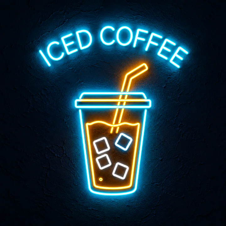 Iced Coffee LED Neon Sign