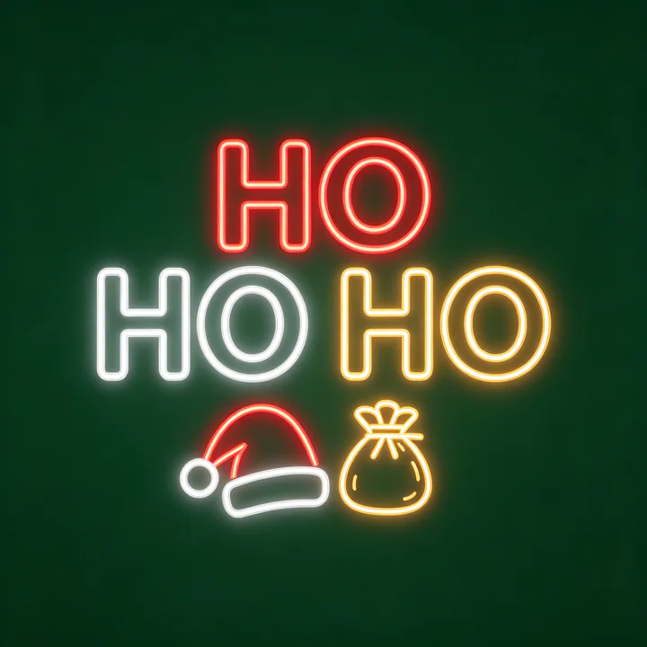 Christmas Neon Template 1