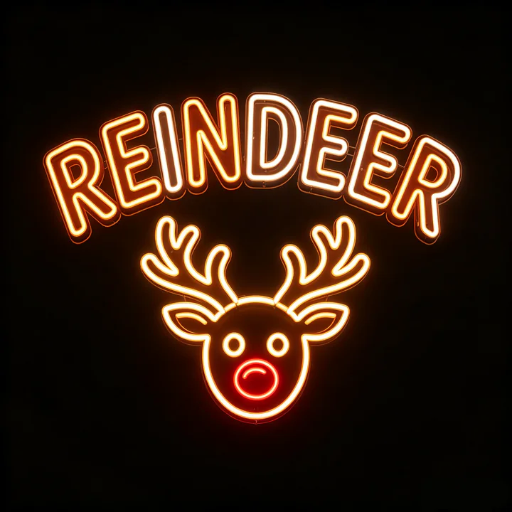 Christmas Neon Template 3
