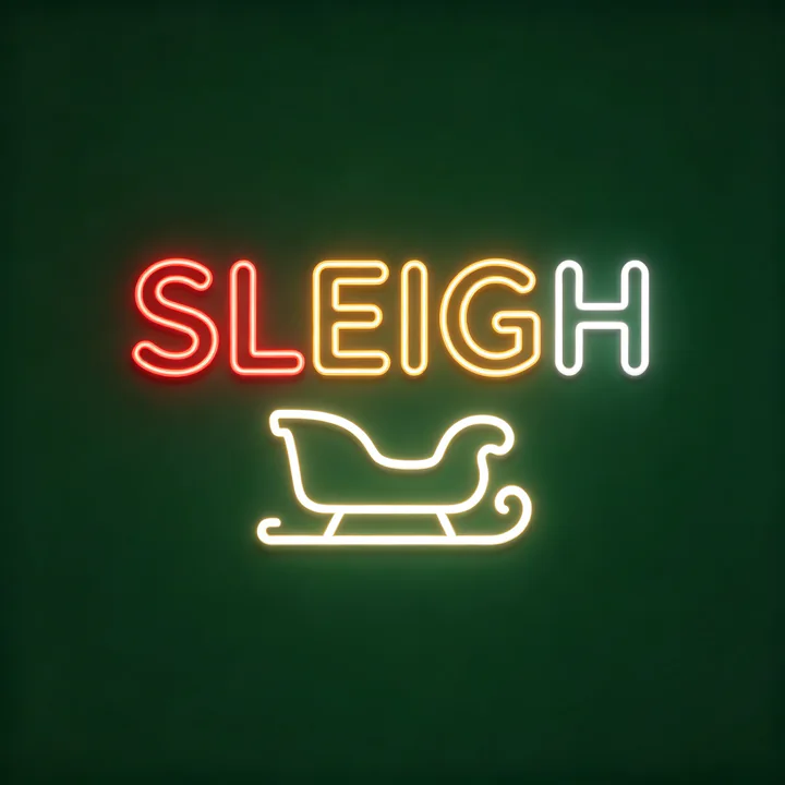 Christmas Neon Template 6