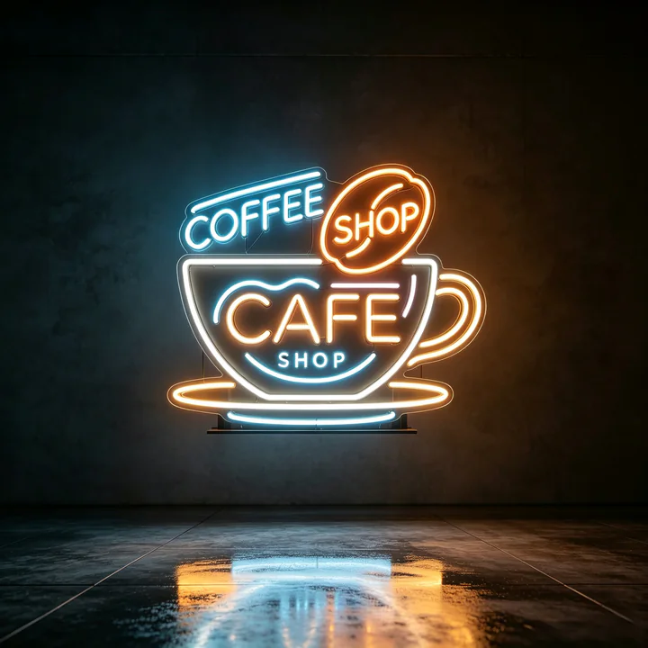 Coffee Neon Template 3