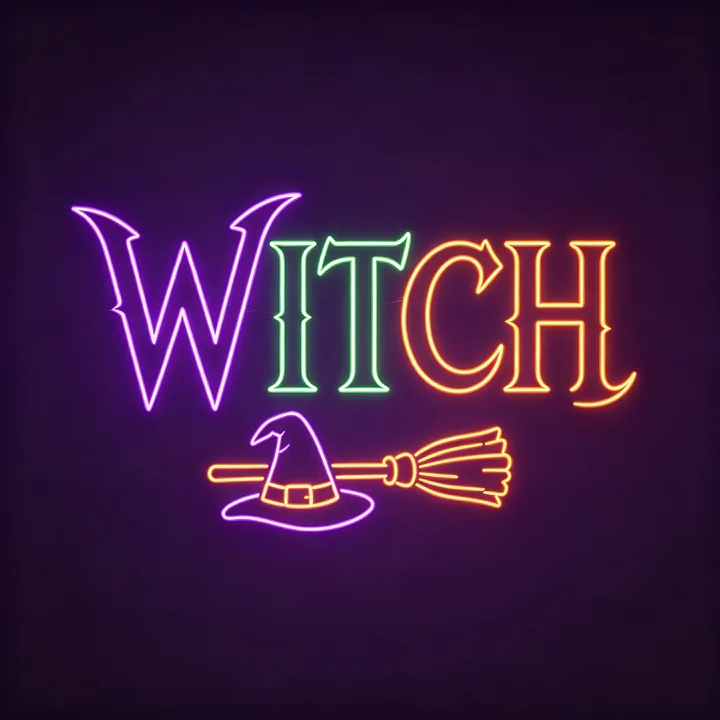Halloween Neon Template 18