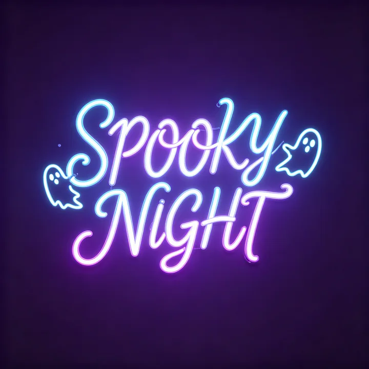 Halloween Neon Template 5