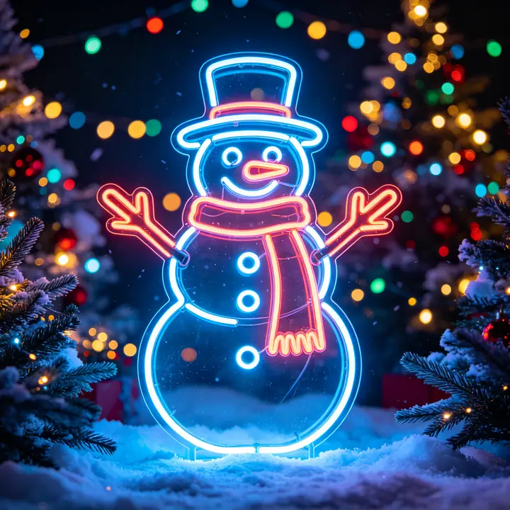 Christmas Neon Template 10