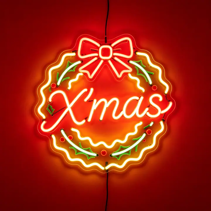 Christmas Neon Template 12