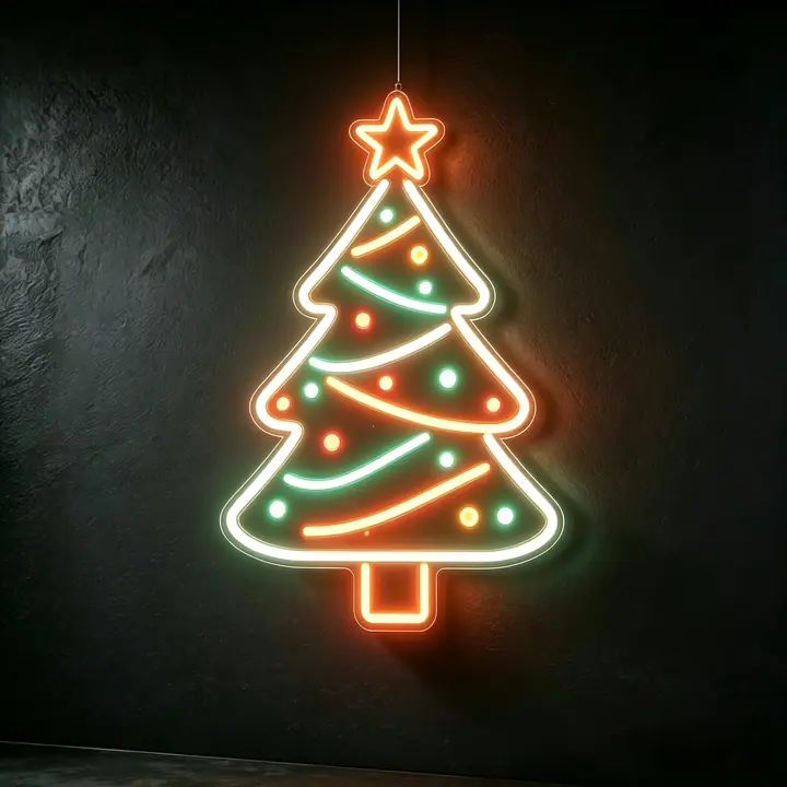 Christmas Neon Template 8