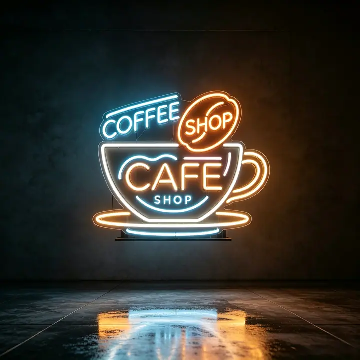 Coffee Neon Template 3