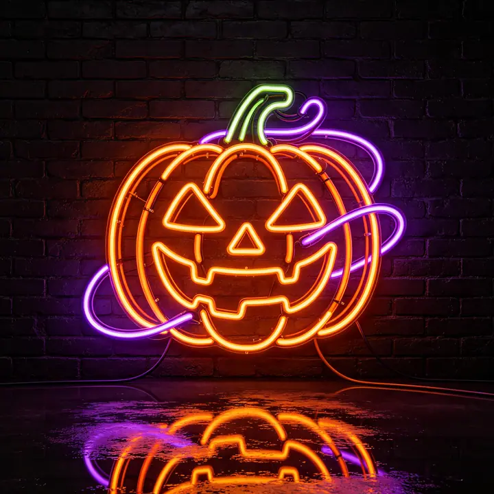 Halloween Neon Template 25